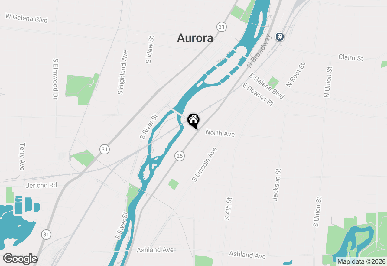 Map of 323 S Broadway Avenue, Aurora, IL 60505