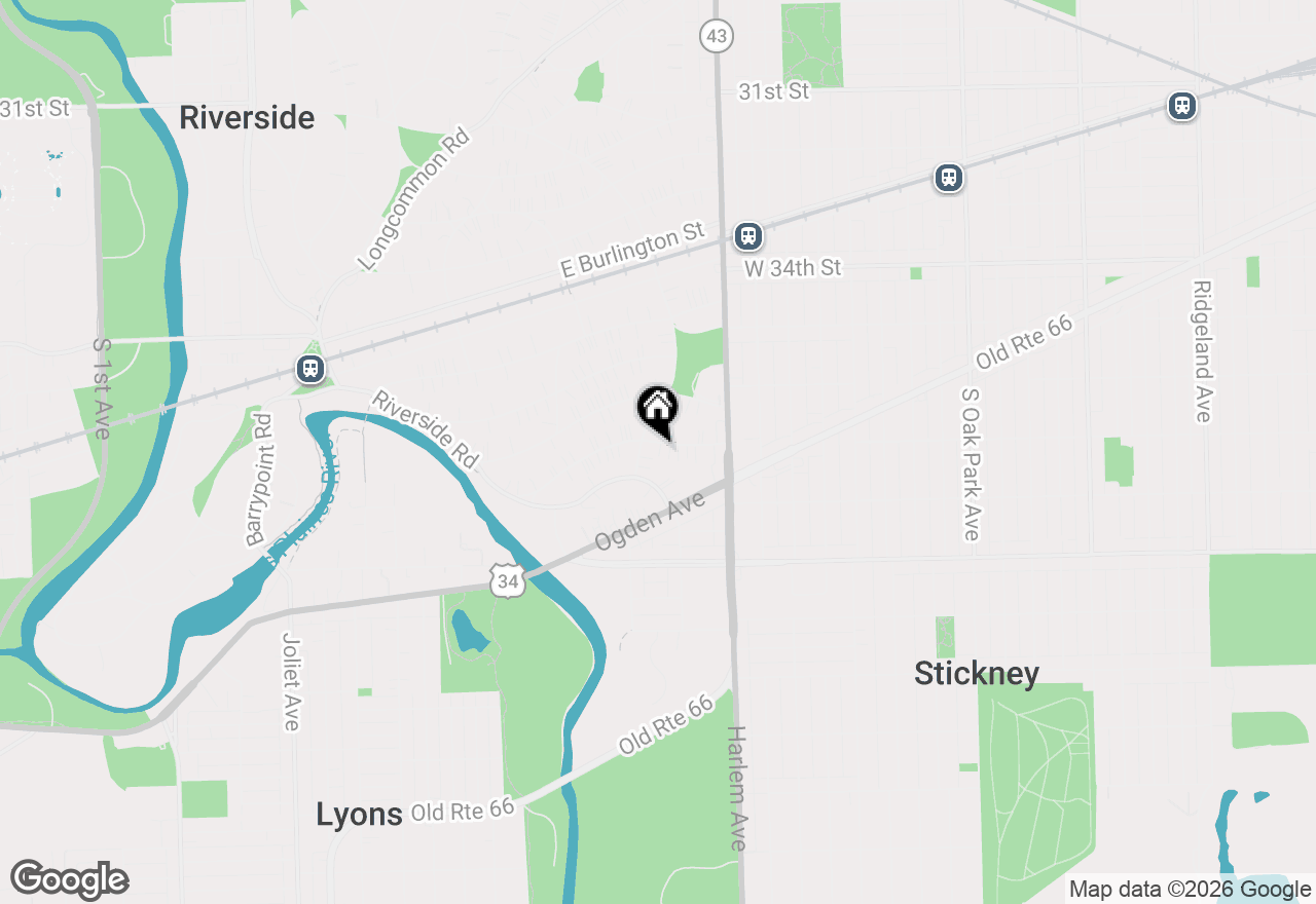 Map of 349 Blackhawk Road, Riverside, IL 60546