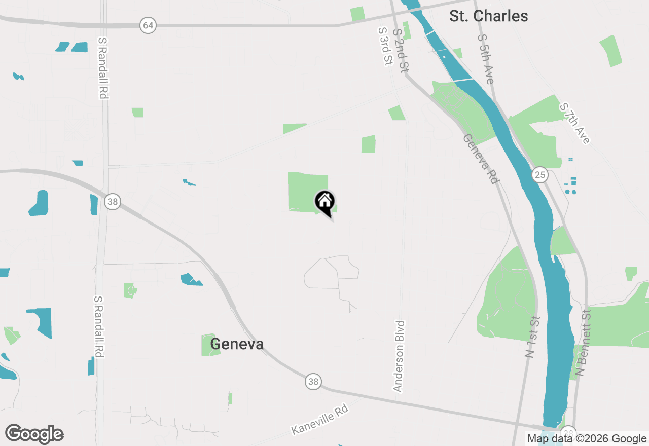 Map of 712 Westfield Drive, St. Charles, IL 60174