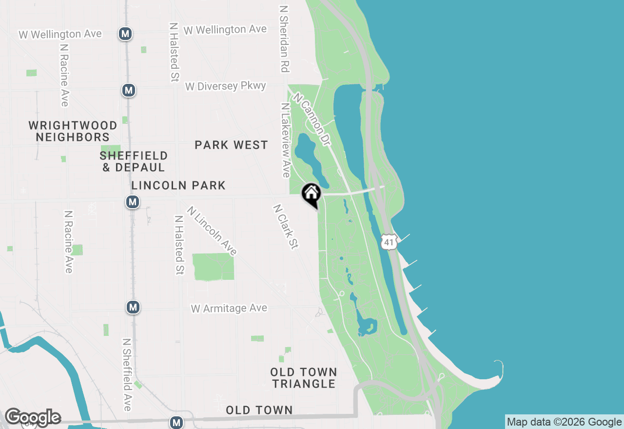 Map of 2314 N Lincoln Park West #12N, Chicago, IL 60614