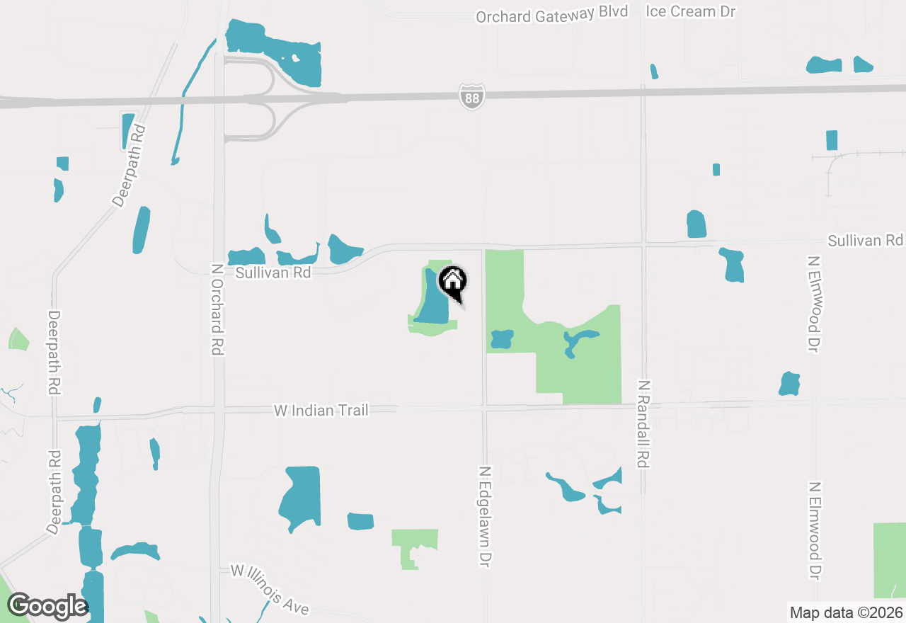 Map of 1440 Foxcroft Drive, Aurora, IL 60506