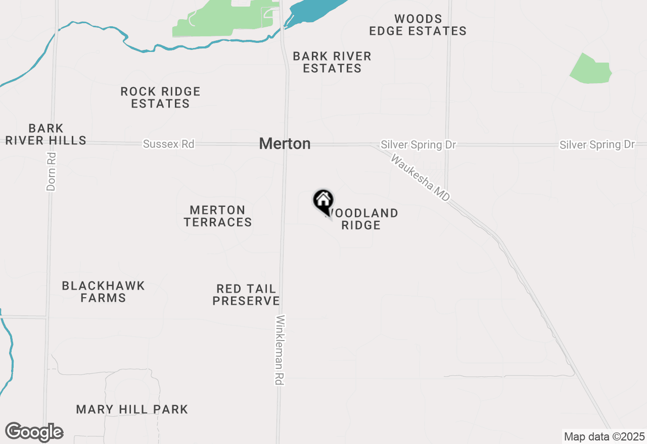 Map of N65W28110 Hickory Hill Dr, Merton, WI 53089