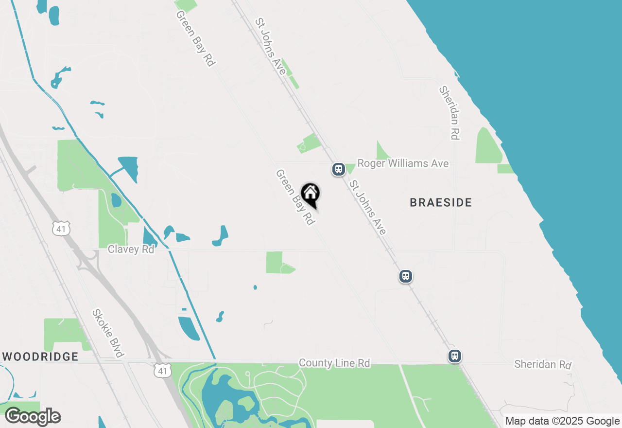 Map of 523 Green Bay Road, Highland Park, IL 60035