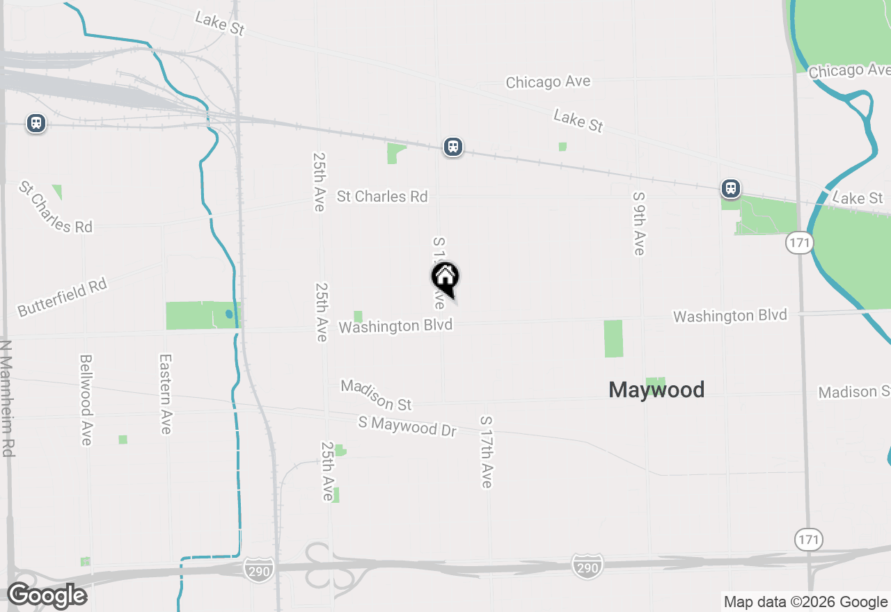 Map of 427 S 19th Avenue #B, Maywood, IL 60153