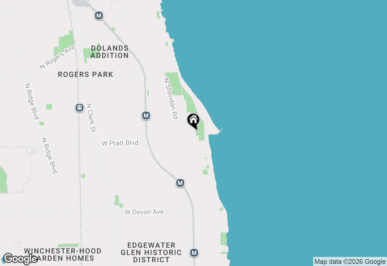 Map of 1127 W Farwell Avenue #206, Chicago, IL 60626
