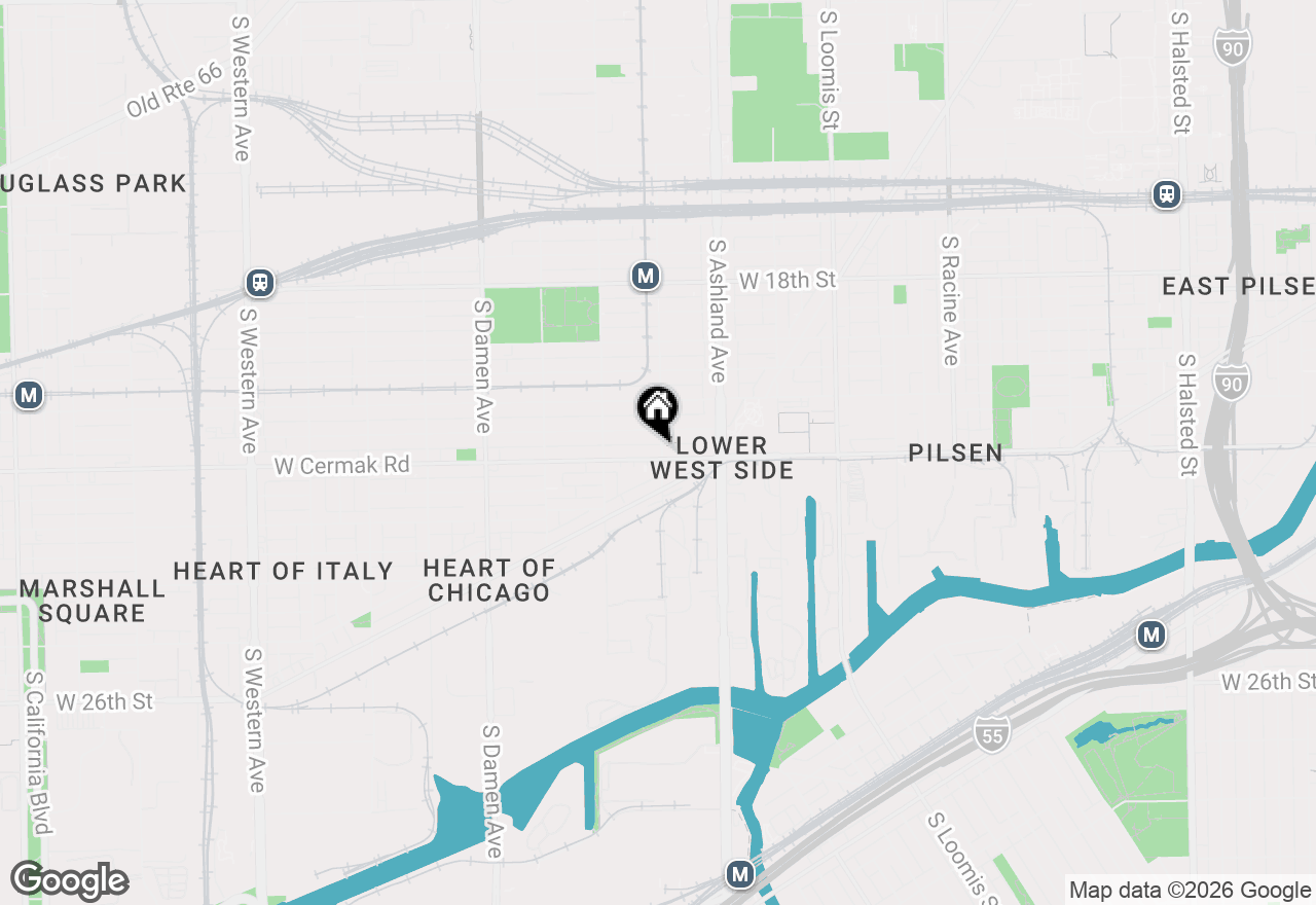 Map of 1700 W Cermak Road #2R, Chicago, IL 60608