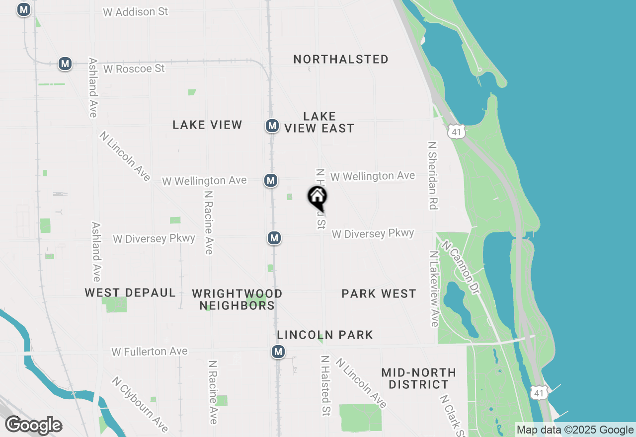 Map of 802 W Wolfram Street #3S, Chicago, IL 60657