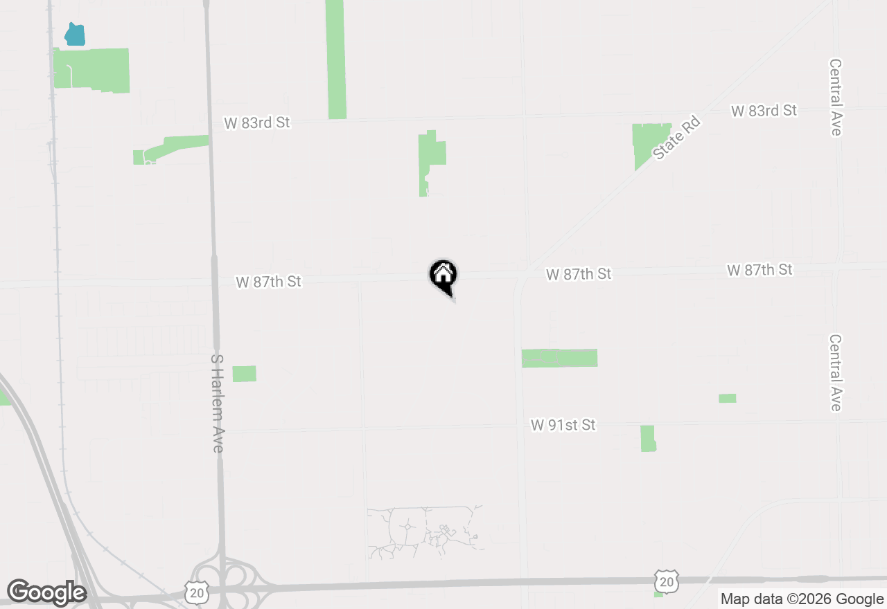 Map of 6611 W 87th Place, Oak Lawn, IL 60453