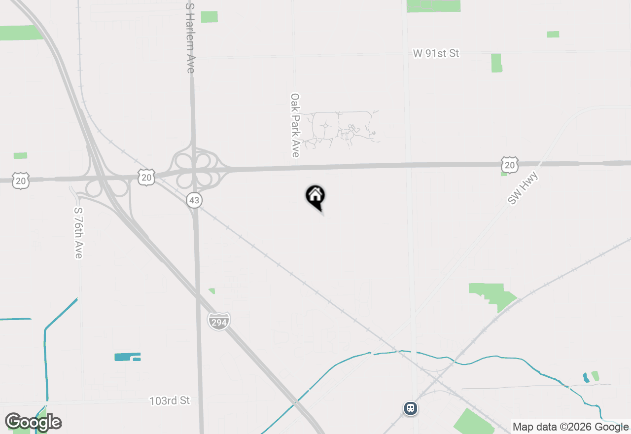 Map of 9637 Rutherford Avenue, Oak Lawn, IL 60453