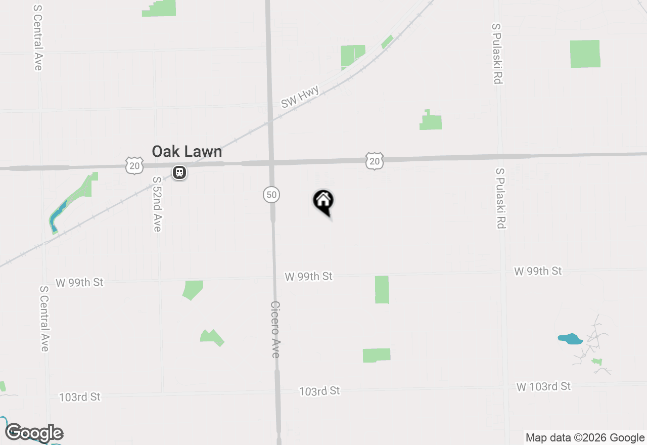 Map of 4610 W 97th Place, Oak Lawn, IL 60453