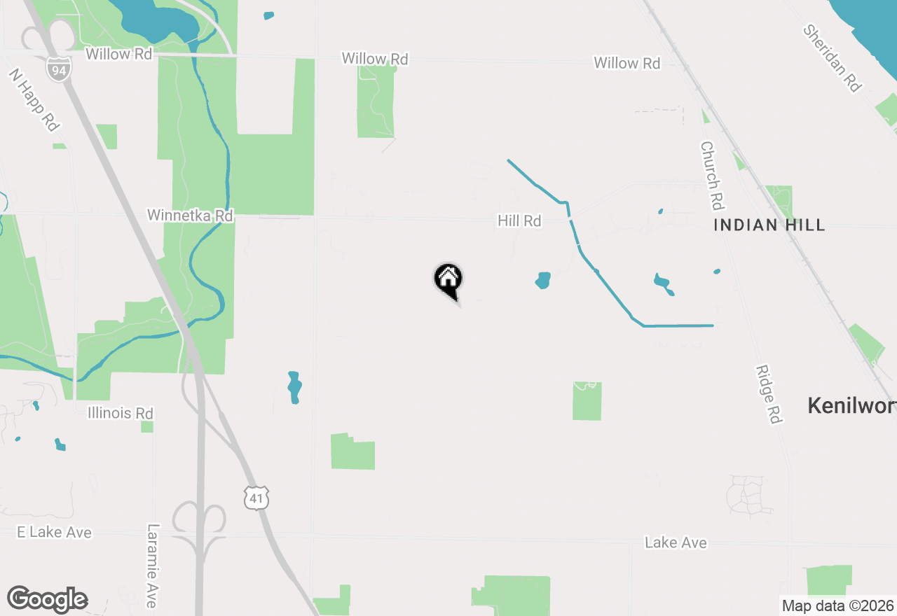 Map of 64 Locust Road, Winnetka, IL 60093