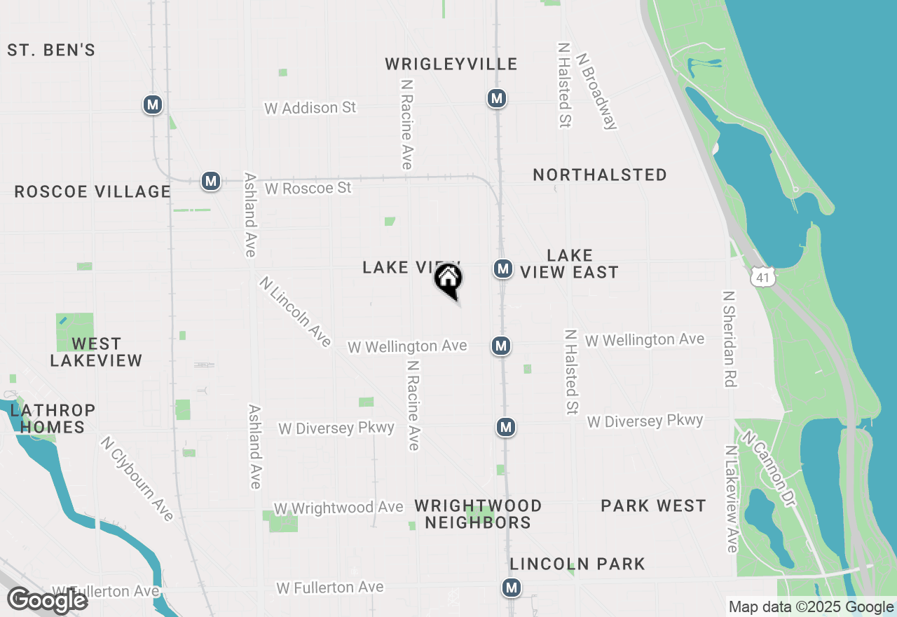 Map of 1101 W Barry Avenue #1, Chicago, IL 60657