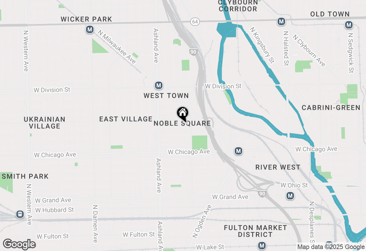 Map of 1428 W Walton Street #2F, Chicago, IL 60607