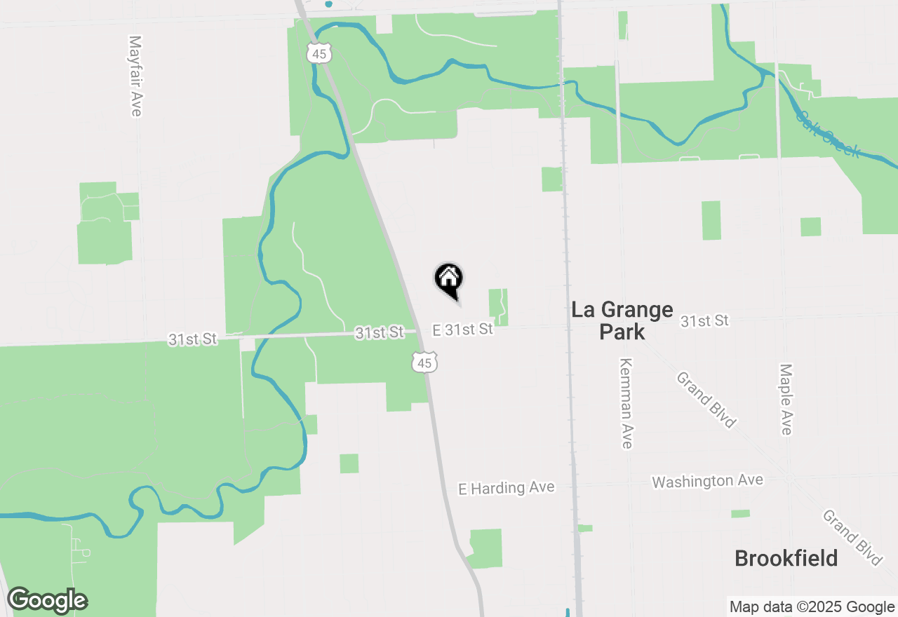 Map of 1123 Meadowcrest Road, La Grange Park, IL 60526