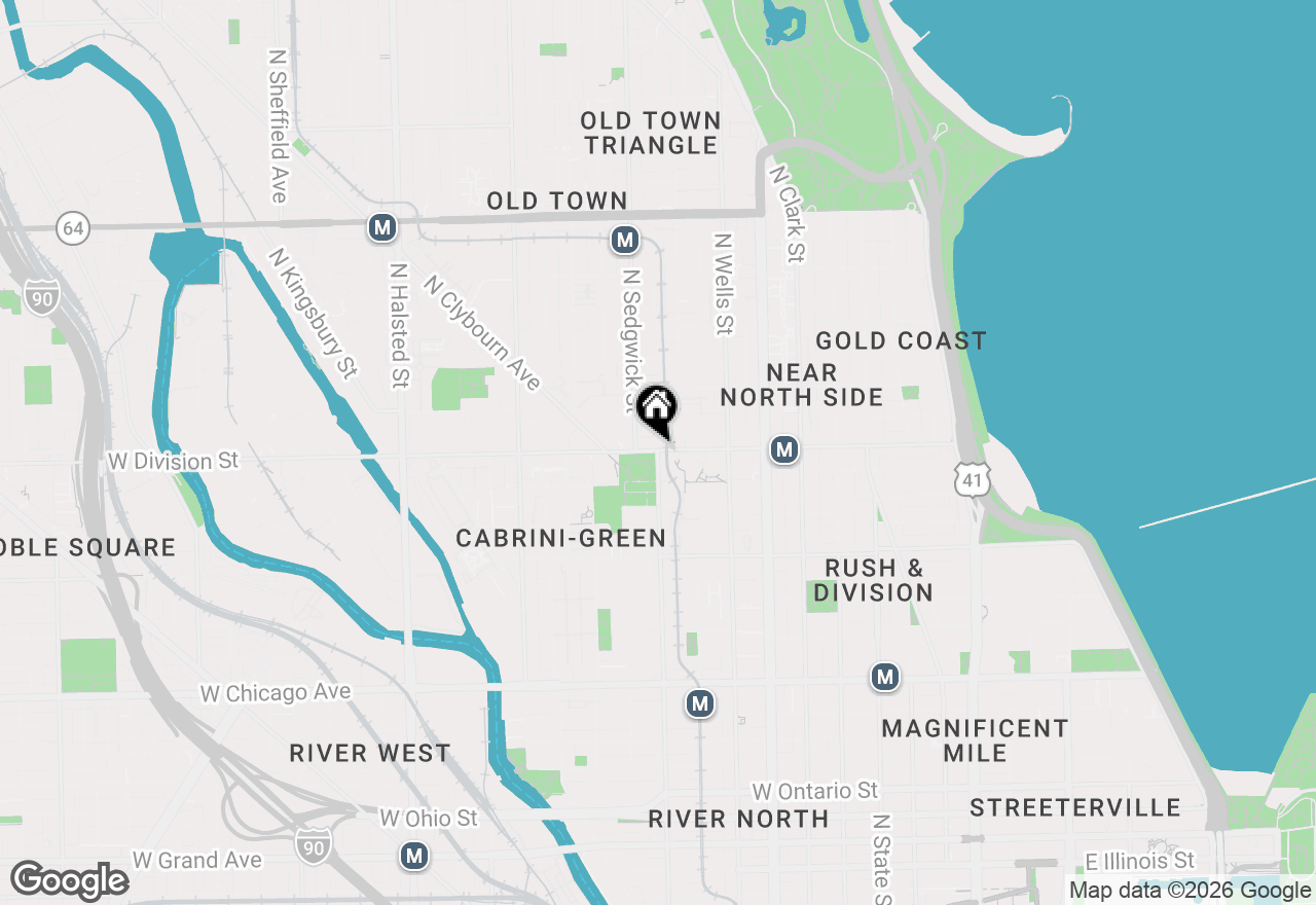 Map of 1245 N Orleans Street #904, Chicago, IL 60610