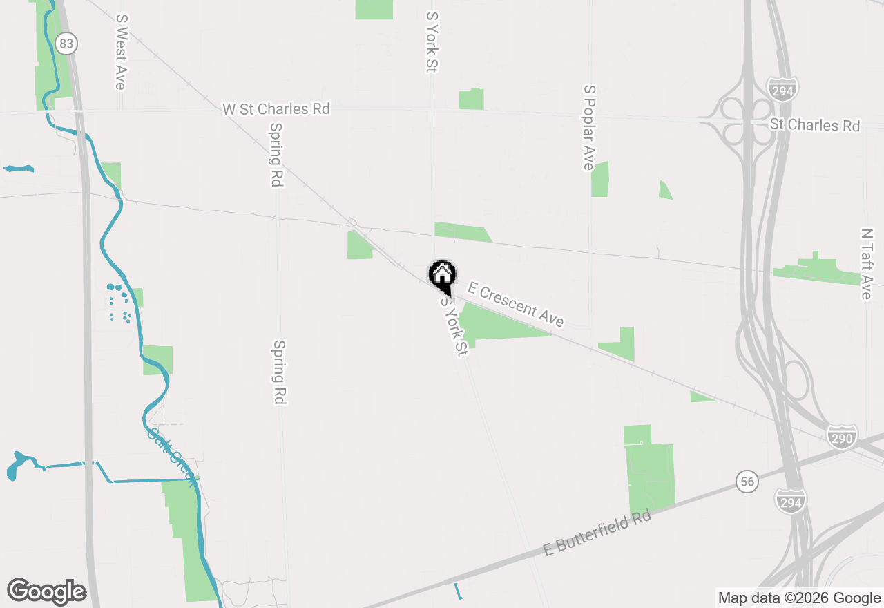 Map of 606 S York Street, Elmhurst, IL 60126