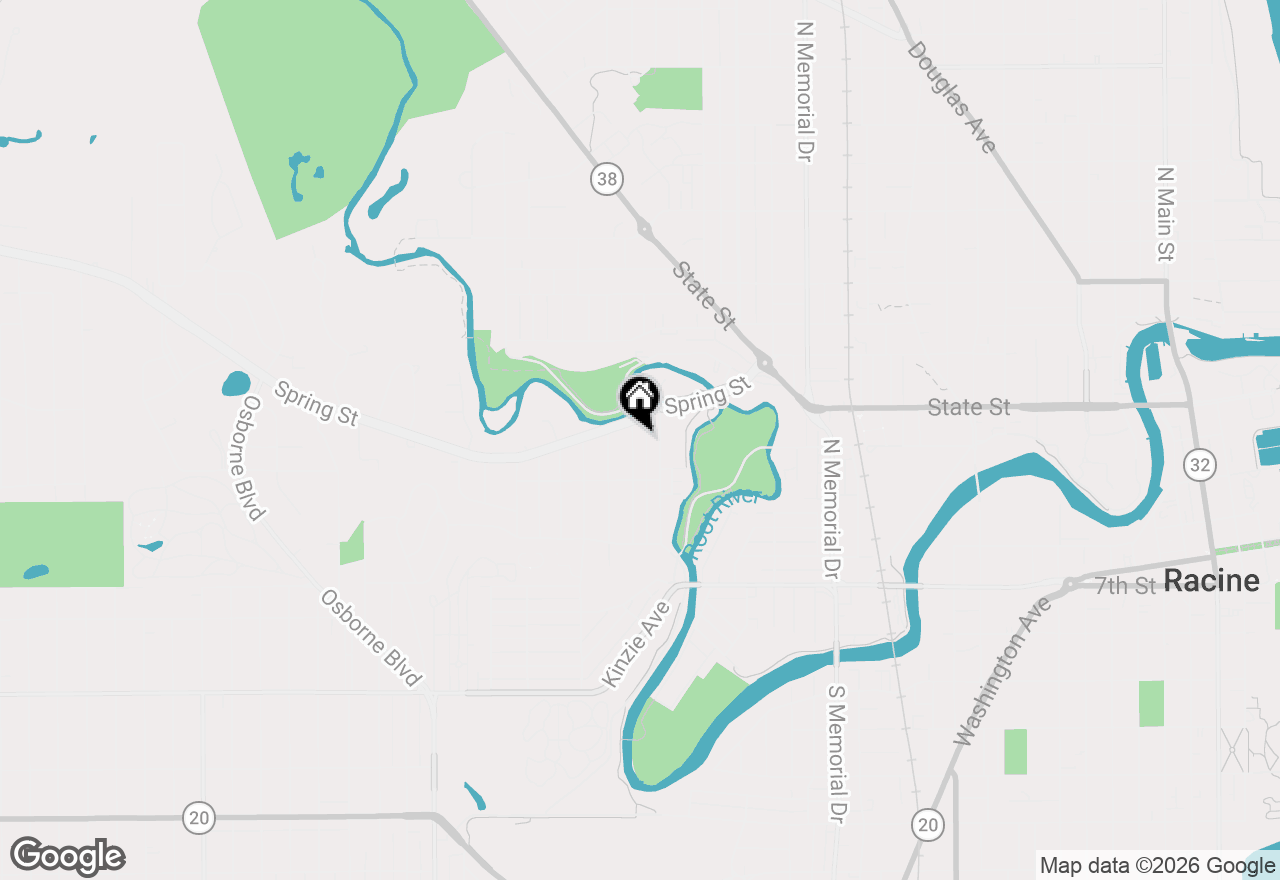 Map of 227 Wickham Blvd, Racine, WI 53405