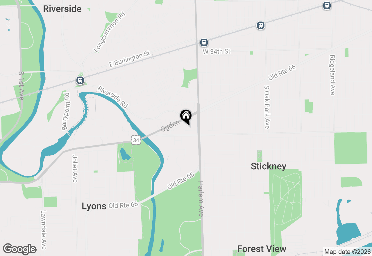 Map of (Address confidential), Lyons, Illinois 60534