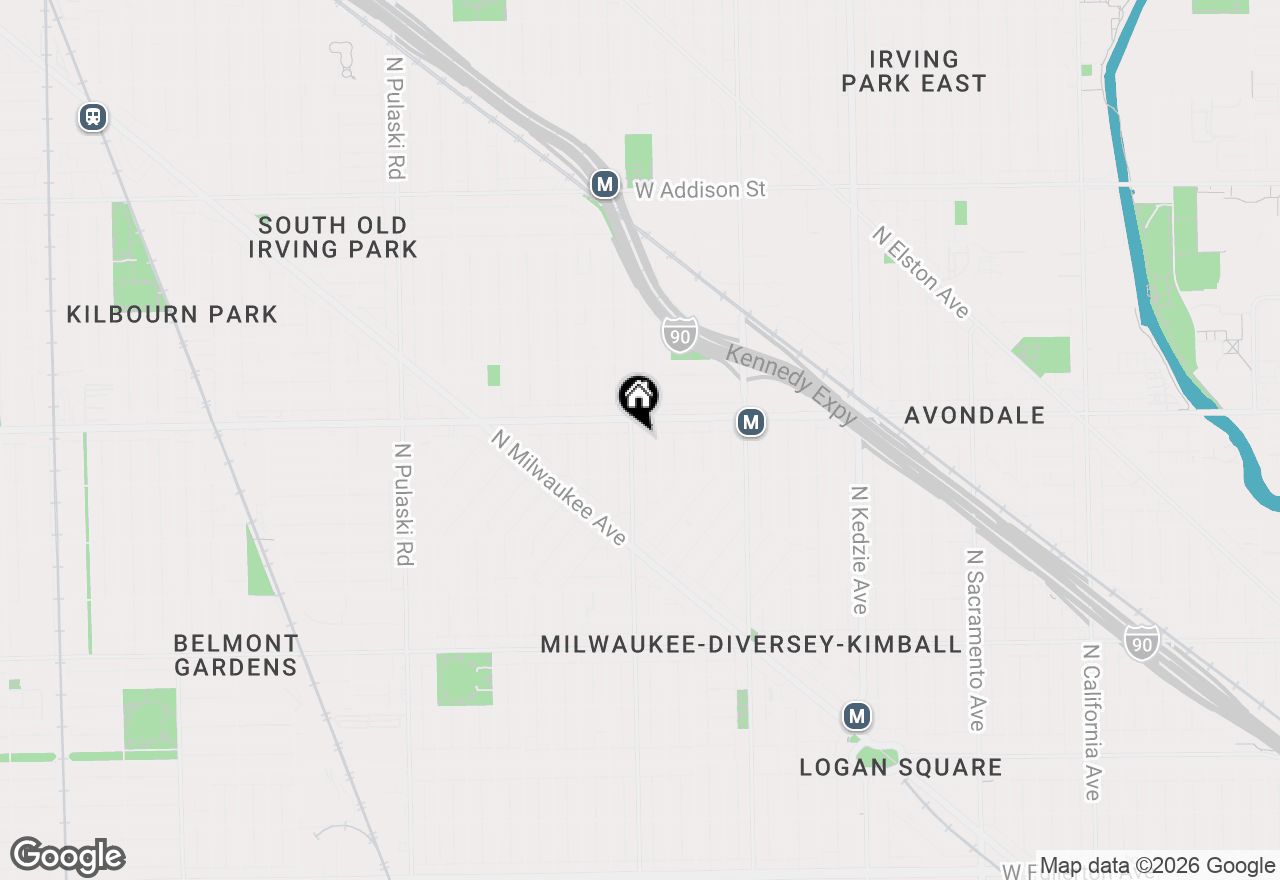 Map of 3139 N Central Park Avenue #3, Chicago, IL 60618