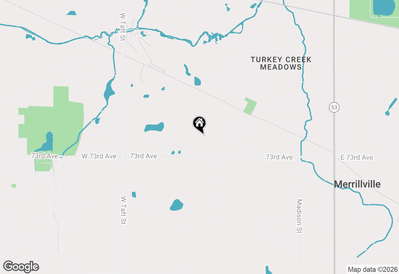 Map of 7187 Grant Street, Merrillville, IN 46410