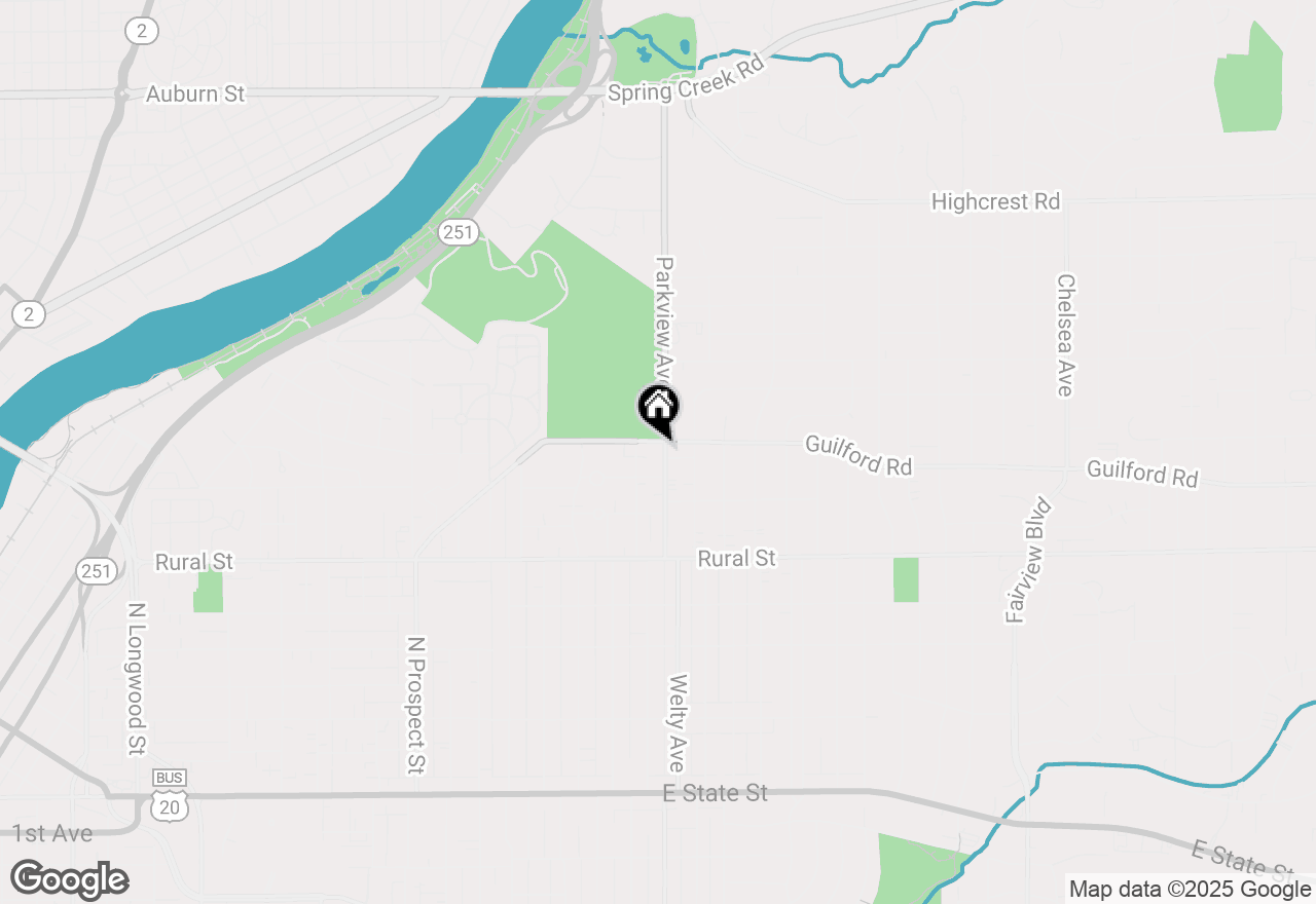 Map of 2215 Guilford Road, Rockford, IL 61107