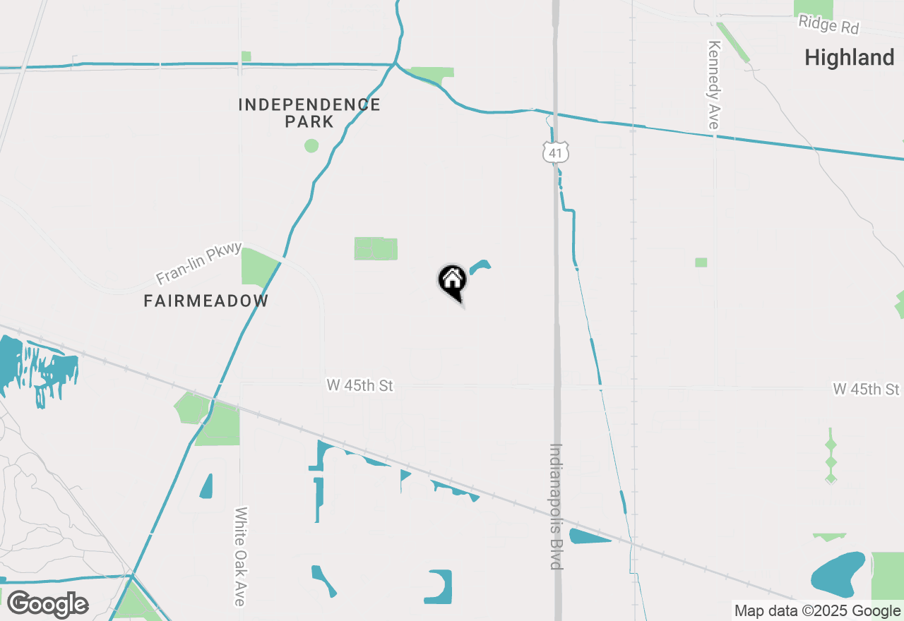 Map of 2117 Azalea Drive, Highland, IN 46322