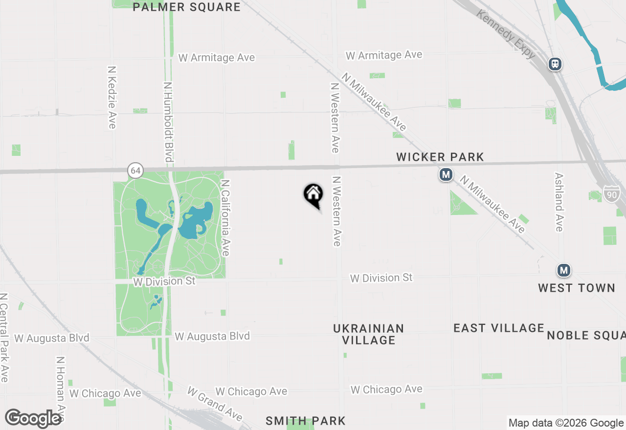 Map of 1415 N Campbell Avenue #1, Chicago, IL 60622