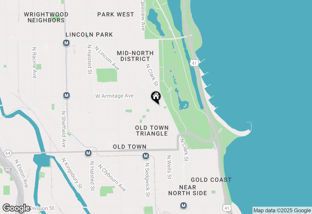 Map of 1900 N Lincoln Avenue #302, Chicago, IL 60614