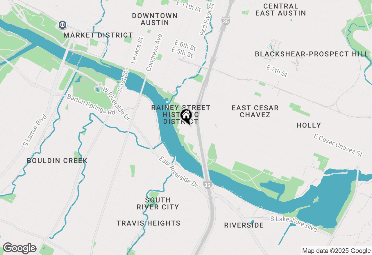 Map of 48 East Ave #1503, Austin, TX 78701