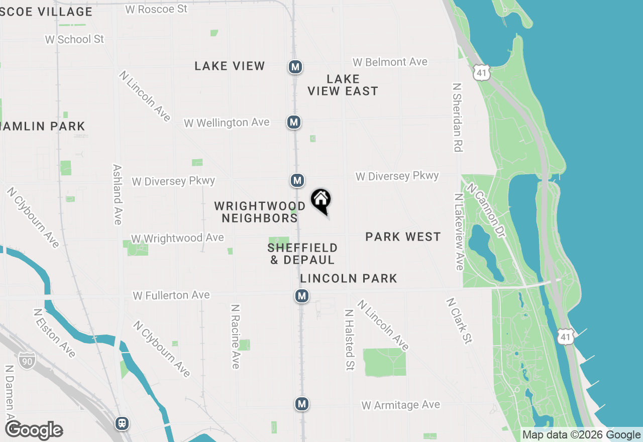 Map of 2627 N Mildred Avenue #DUPLEX, Chicago, IL 60614