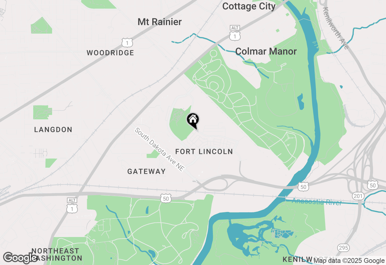 Map of 2538 Baldwin Crescent Ne, Washington, DC 20018