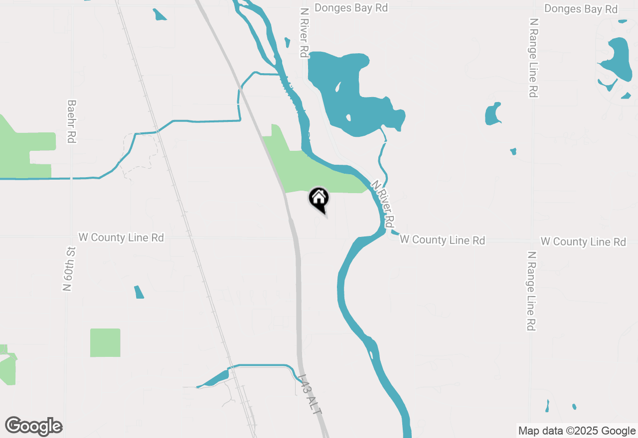 Map of 4200 W County Line Rd, Mequon, WI 53092