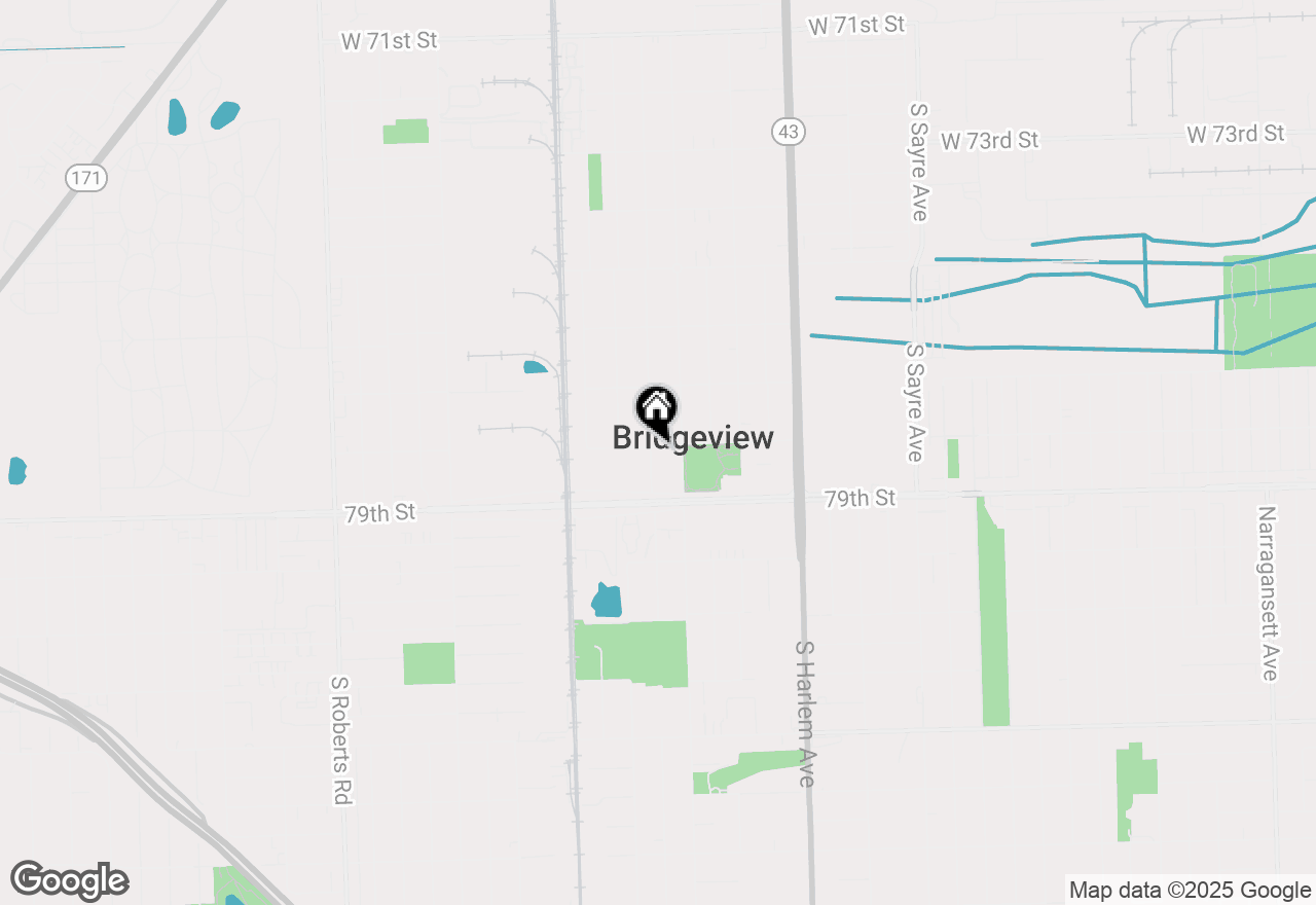 Map of 7801 S Thomas Avenue, Bridgeview, IL 60455