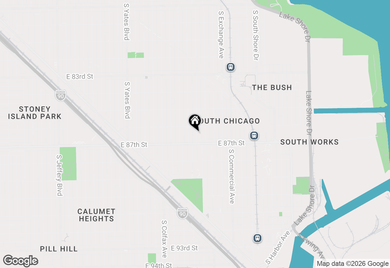 Map of 8626 S Burnham Avenue, Chicago, IL 60617