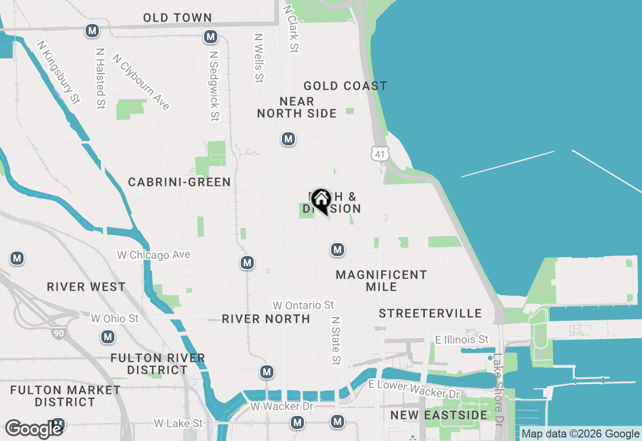 Map of 850 N State Street #26A, Chicago, IL 60610