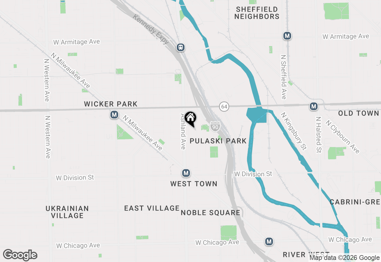 Map of 1436 N Bosworth Avenue #2, Chicago, IL 60642