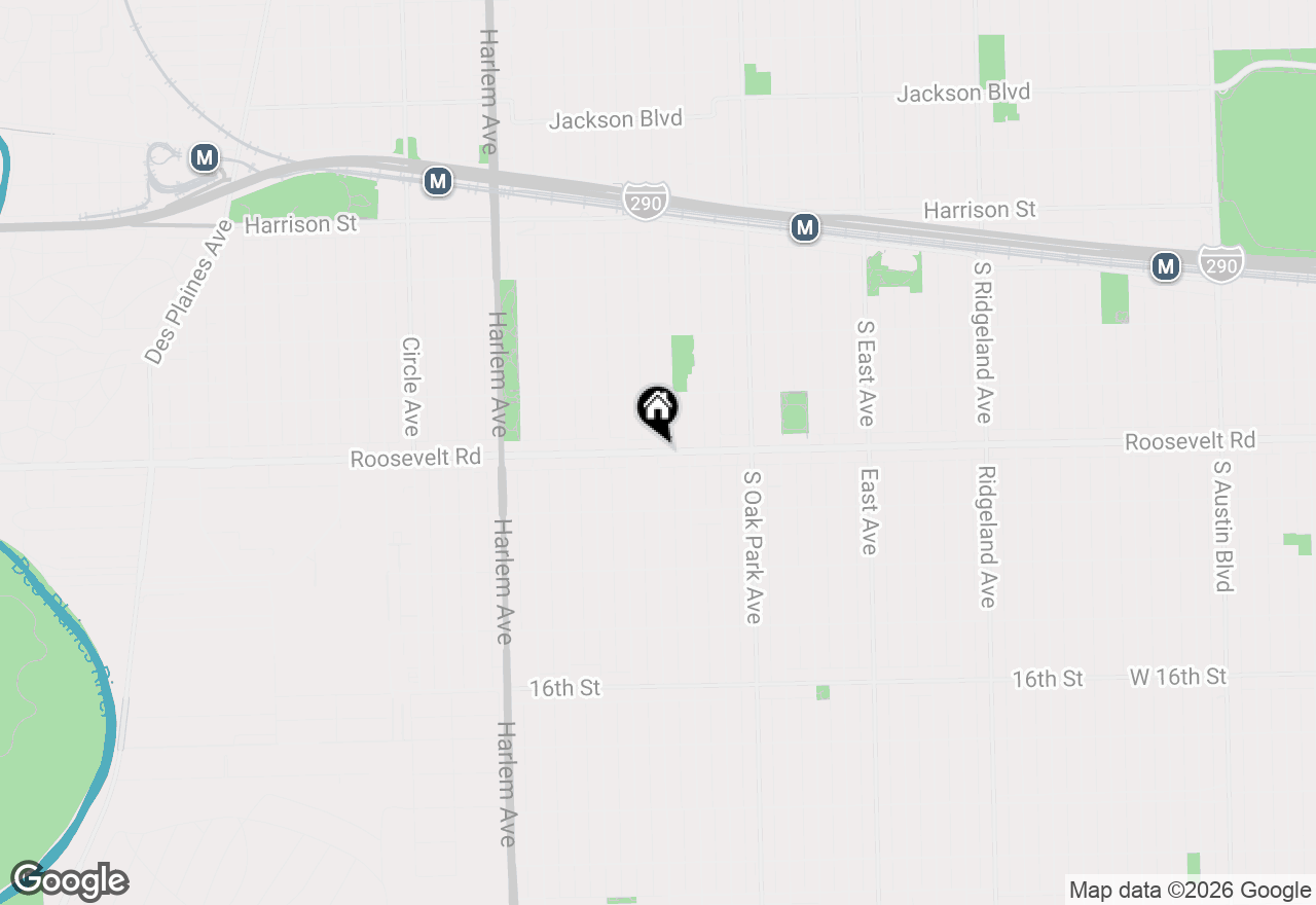 Map of 1334 S Clinton Avenue, Berwyn, IL 60402