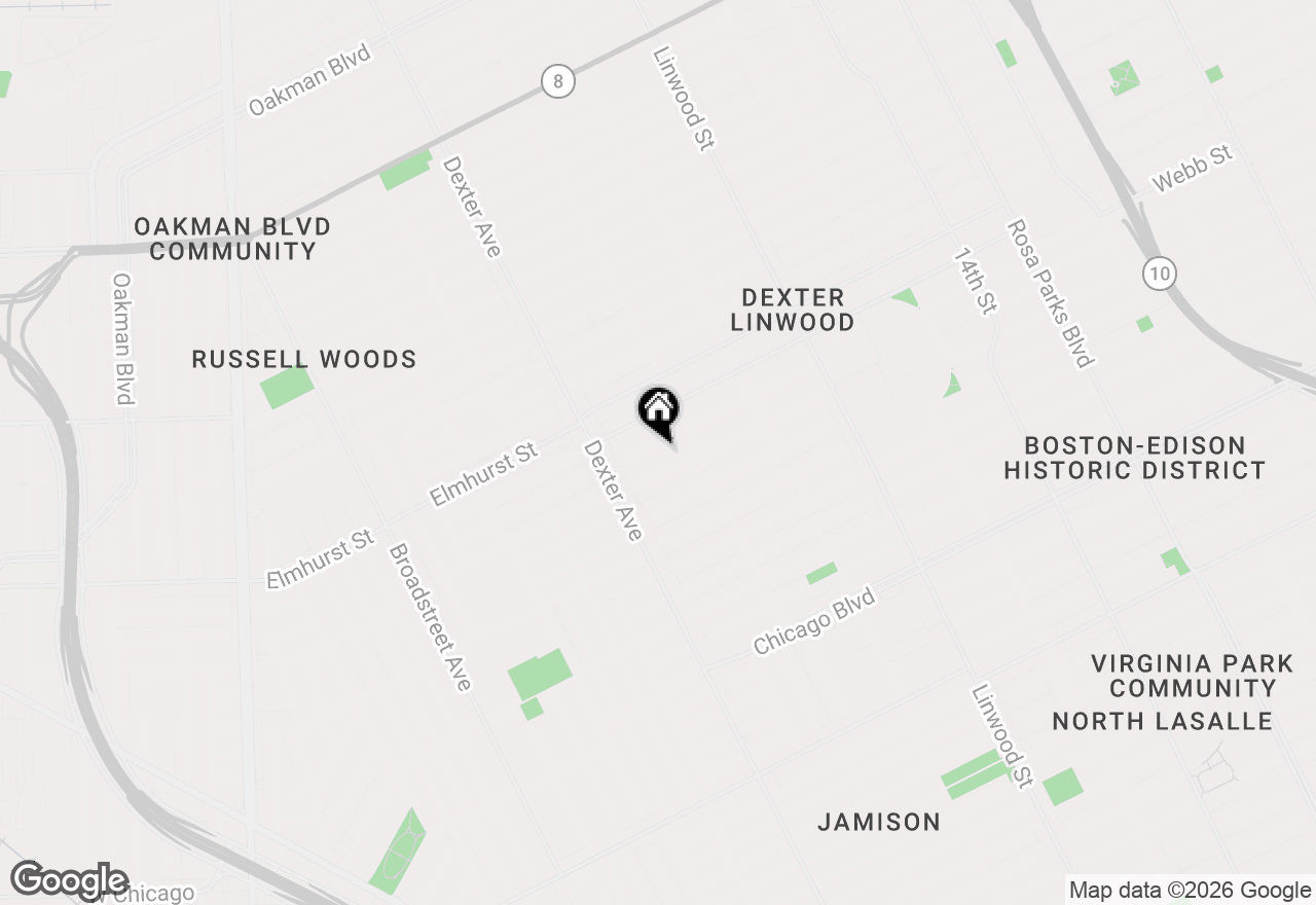 Map of 3275 Webb Street, Detroit, MI 48206