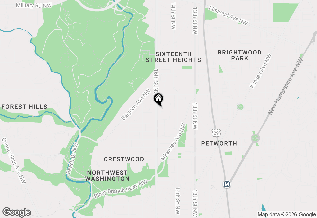 Map of 4643 16th Street Nw, Washington, DC 20011