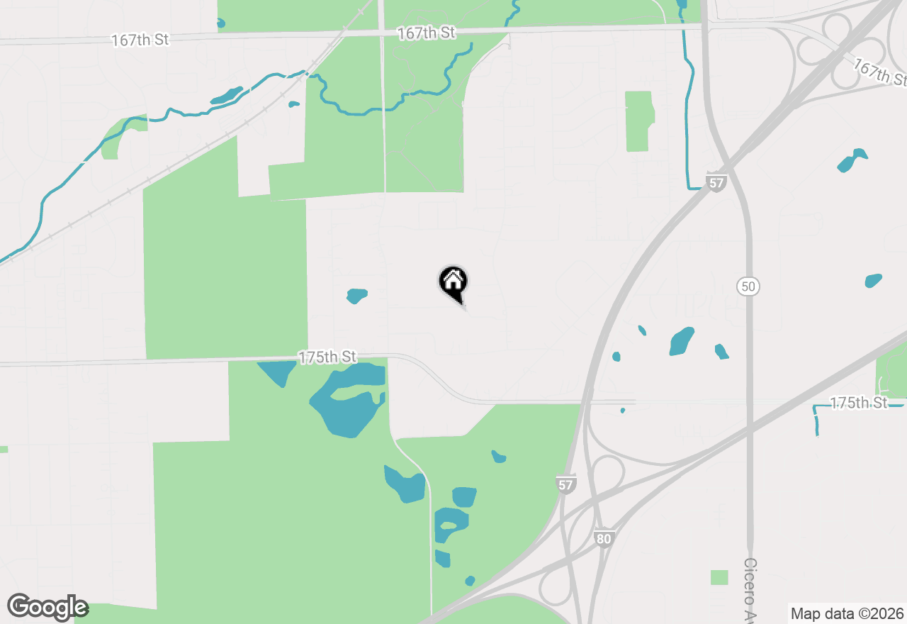 Map of 5417 Christopher Drive, Oak Forest, IL 60452