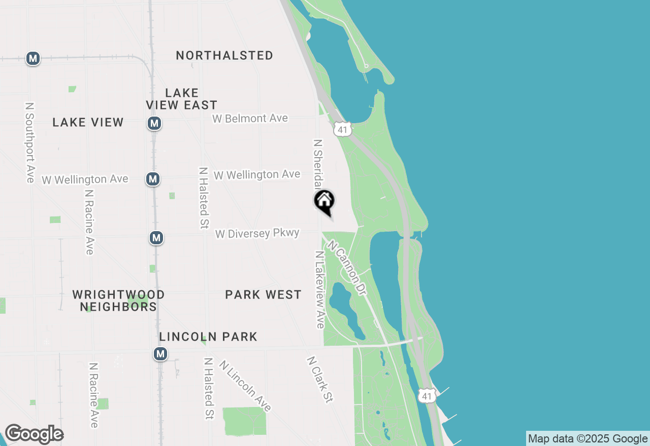 Map of 340 W Diversey Parkway #1020, Chicago, IL 60657