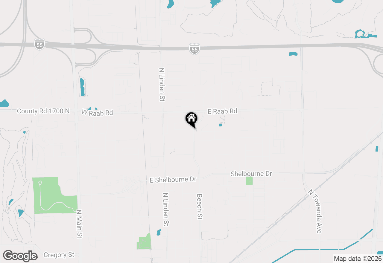 Map of 1609 Beech Street #B, Normal, IL 61761