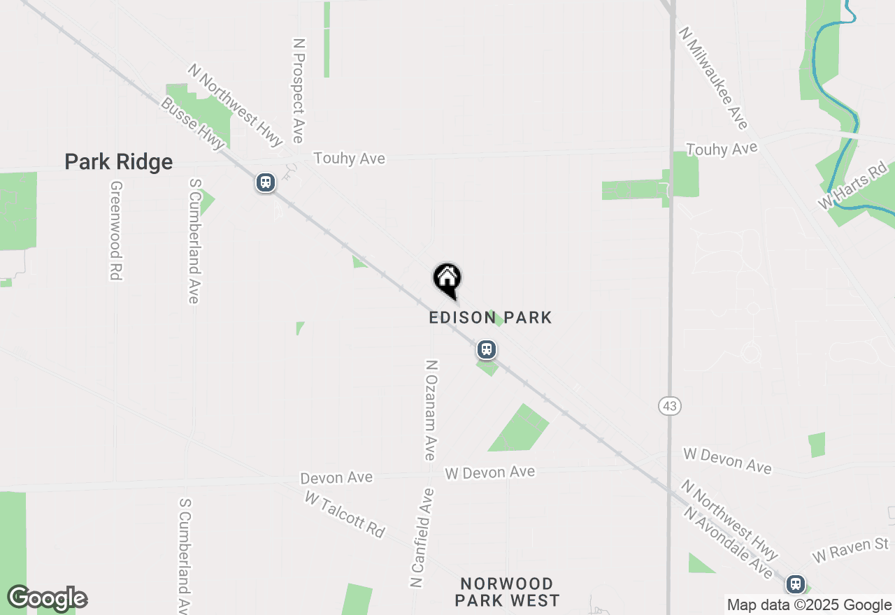 Map of 6801 N Ozark Avenue #2F, Chicago, IL 60631