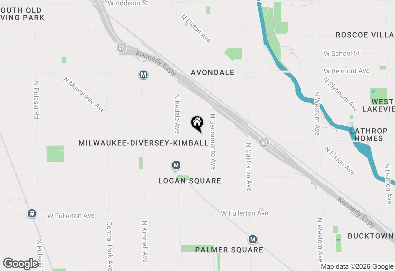 Map of (Address confidential), Chicago, Illinois 60618