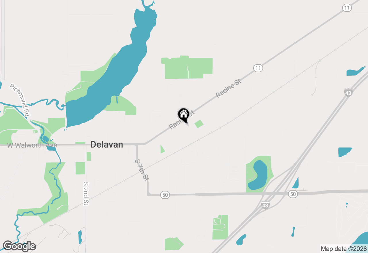 Map of 1005 Center St, Delavan, WI 53115