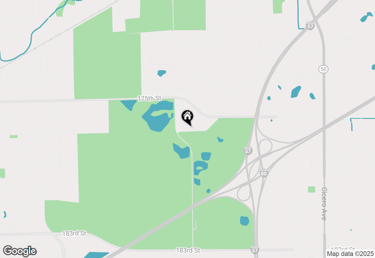 Map of 5540 177th Street, Tinley Park, IL 60477