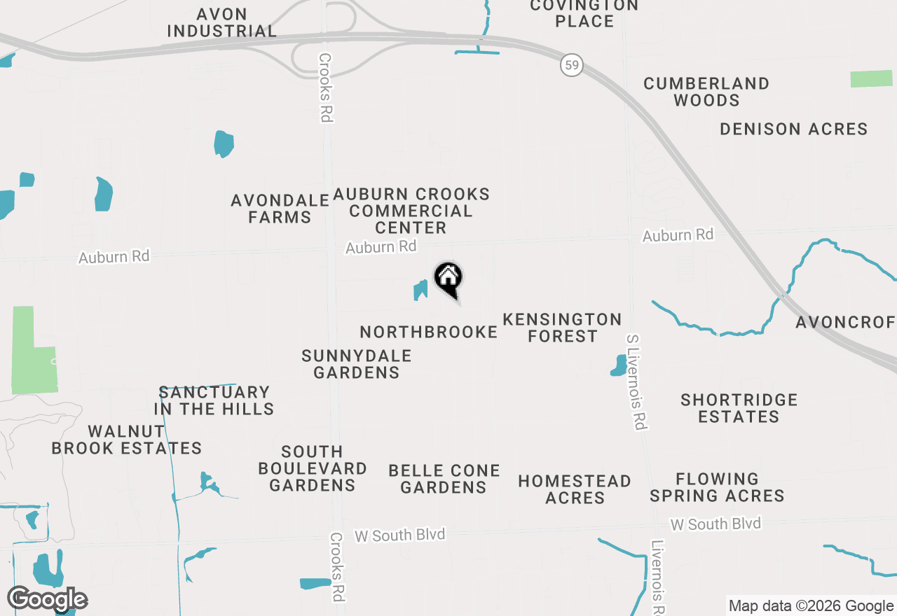 Map of 3210 Davenport Lane, Rochester Hills, MI 48309