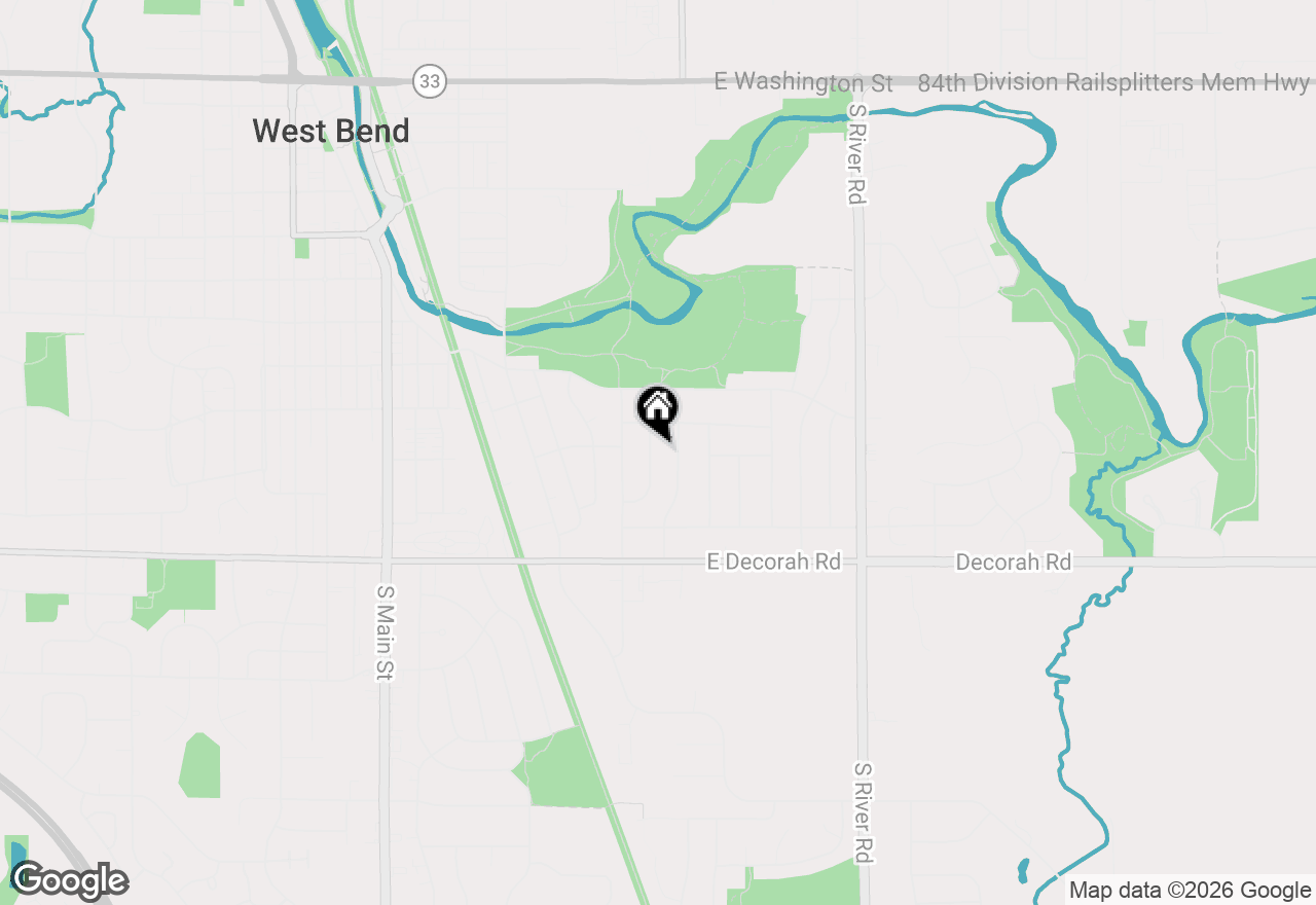 Map of 625 Pleasant Dr, West Bend, WI 53095