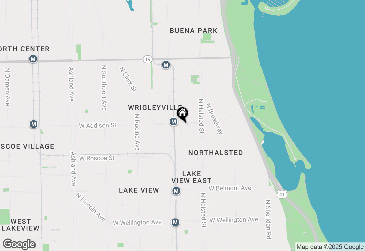 Map of 909 W Addison Street #1, Chicago, IL 60613