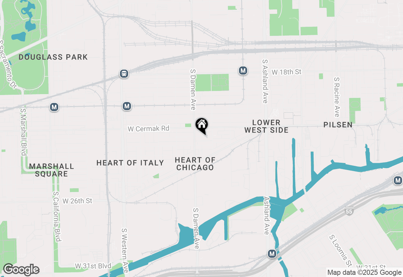 Map of 1933 W 22nd Place, Chicago, IL 60608